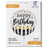 Круг Happy Birthday Свечки на белом Grabo 18″ УП